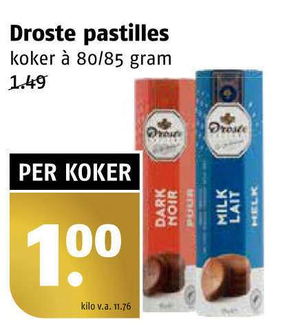 Droste   chocolade folder aanbieding bij  Poiesz - details