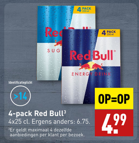 Red Bull   energiedrank folder aanbieding bij  Aldi - details