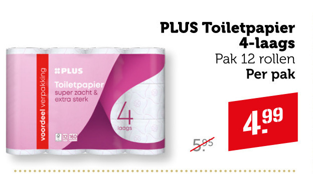 Plus Huismerk   toiletpapier folder aanbieding bij  Coop - details