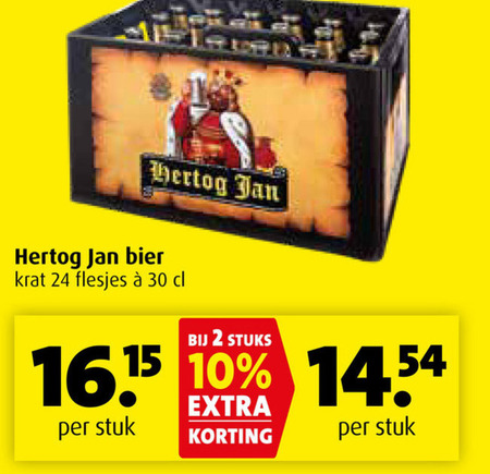 Hertog Jan   krat bier folder aanbieding bij  Boni - details