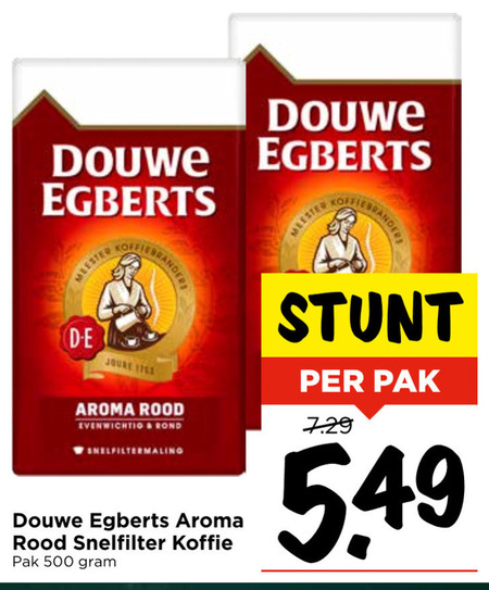 Douwe Egberts   koffie folder aanbieding bij  Vomar - details