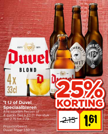 Duvel   speciaalbier folder aanbieding bij  Vomar - details