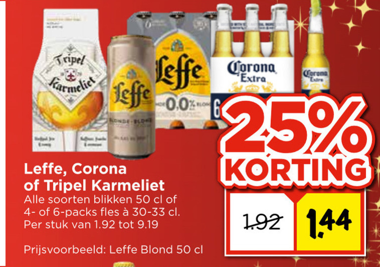 Leffe   speciaalbier, blikje bier folder aanbieding bij  Vomar - details