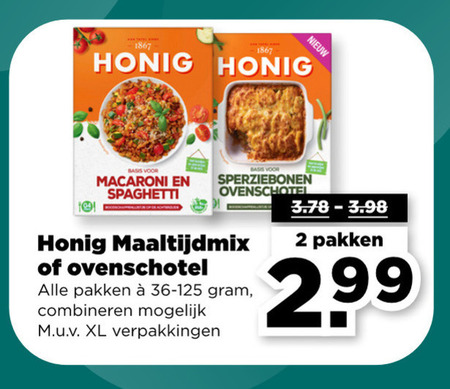 Honig   maaltijdmix folder aanbieding bij  Plus - details