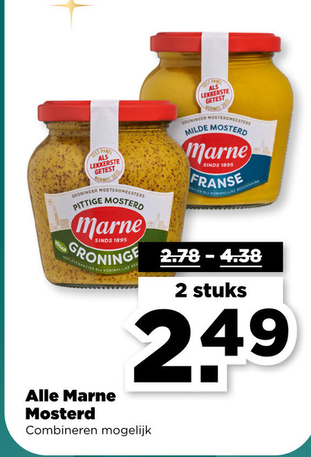 Marne   mosterd folder aanbieding bij  Plus - details