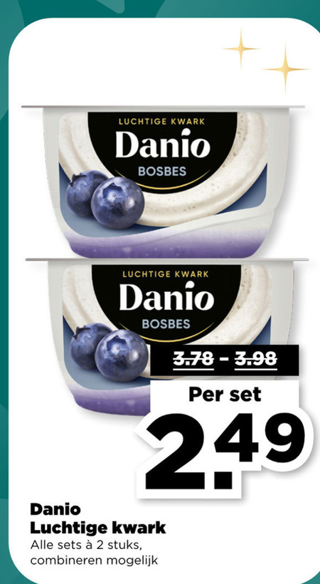 Danone Danio   kwark folder aanbieding bij  Plus - details