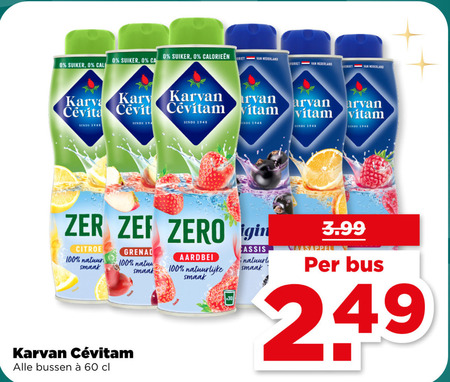 Karvan Cevitam   limonadesiroop folder aanbieding bij  Plus - details