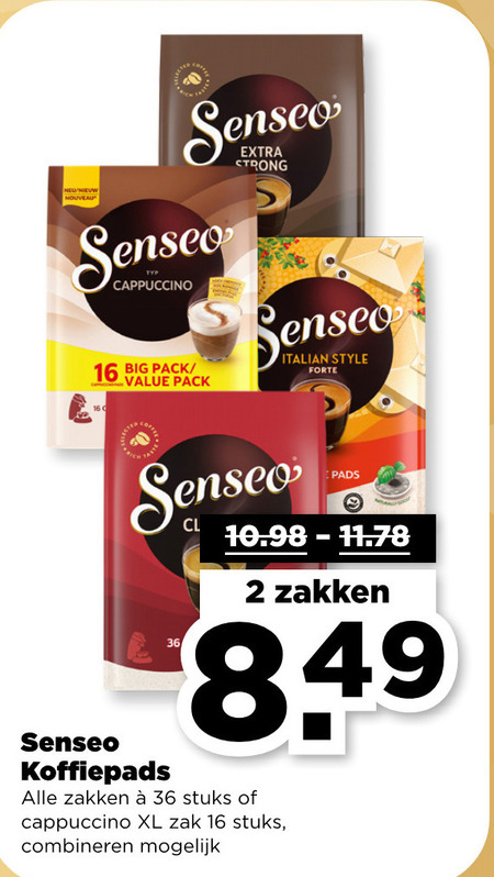 Douwe Egberts Senseo   koffiepad folder aanbieding bij  Plus - details