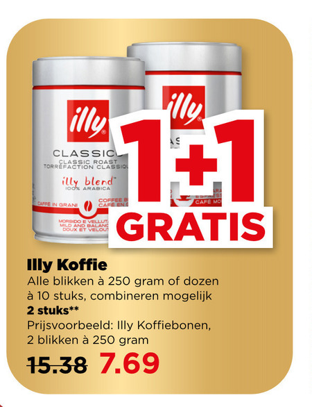 Illy   koffiecups, koffiebonen folder aanbieding bij  Plus - details