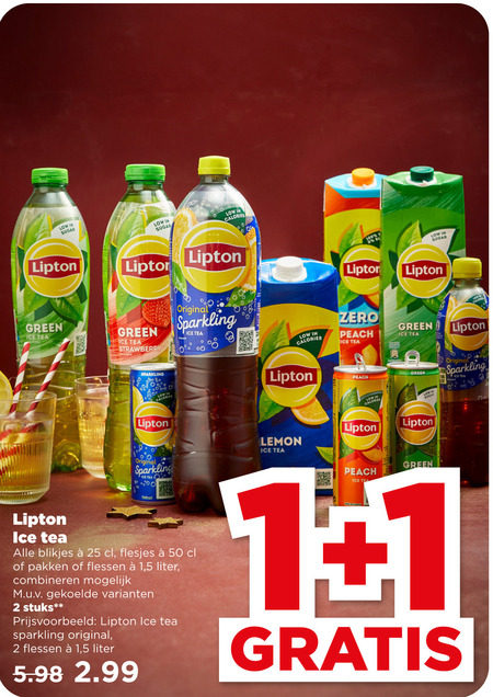 Lipton   ice tea folder aanbieding bij  Plus - details