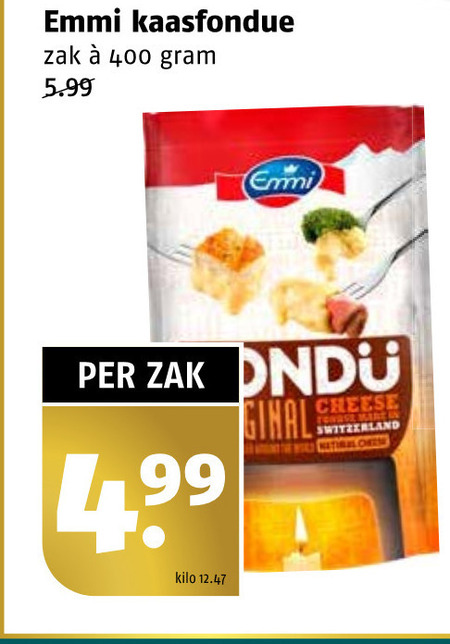 Emmi   kaasfondue folder aanbieding bij  Poiesz - details