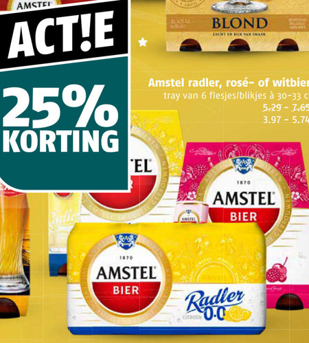 Amstel   radler bier folder aanbieding bij  Poiesz - details