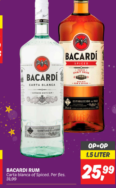 Bacardi   rum folder aanbieding bij  Dekamarkt - details