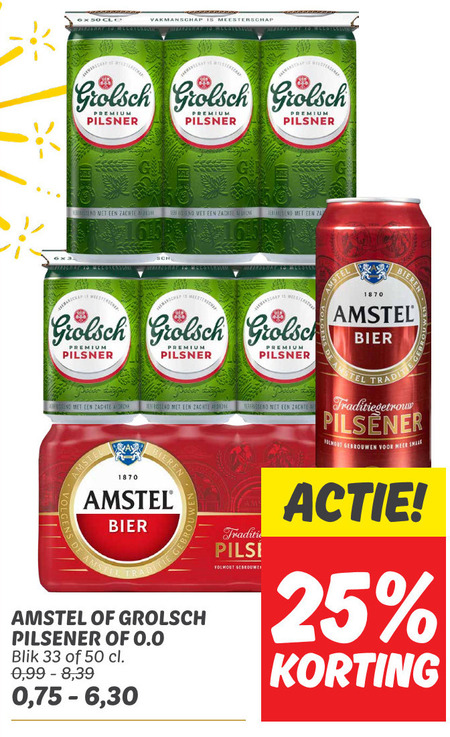 Amstel   blikje bier folder aanbieding bij  Dekamarkt - details