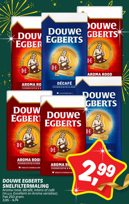 Douwe Egberts   koffie folder aanbieding bij  Dekamarkt - details