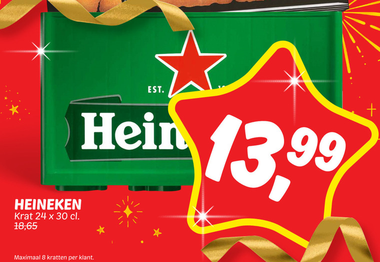 Heineken   krat bier folder aanbieding bij  Dekamarkt - details