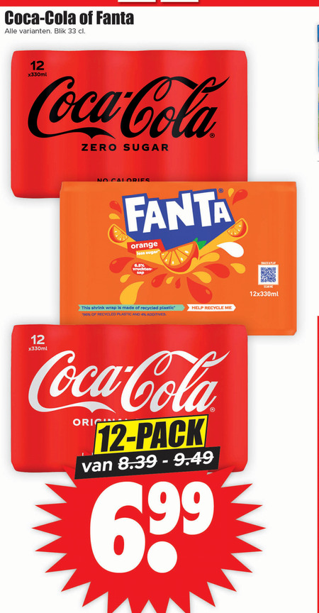 Coca-Cola   frisdrank, cola folder aanbieding bij  Dirk - details