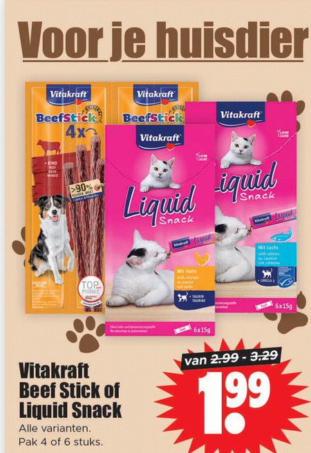 Vitakraft   kattenvoer folder aanbieding bij  Dirk - details