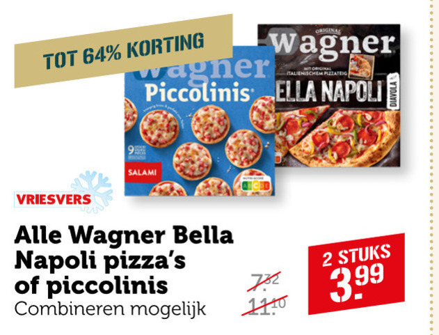 Wagner   diepvriespizza folder aanbieding bij  Coop - details