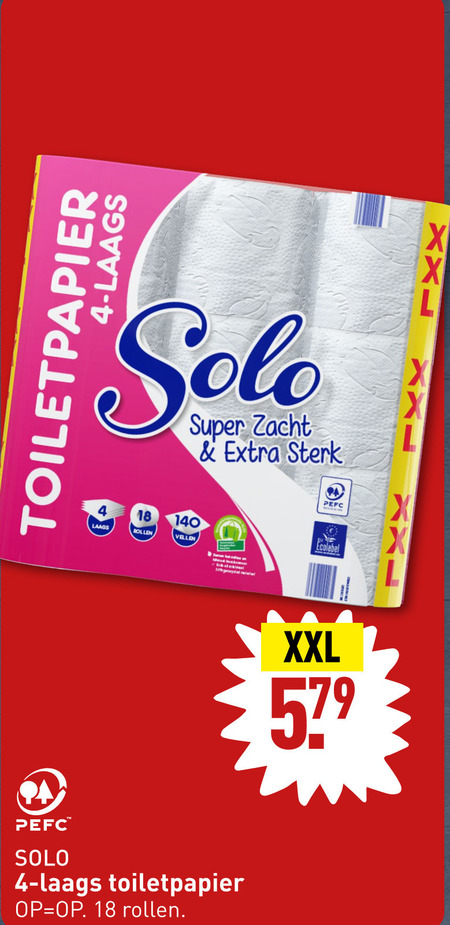 Solo   toiletpapier folder aanbieding bij  Aldi - details