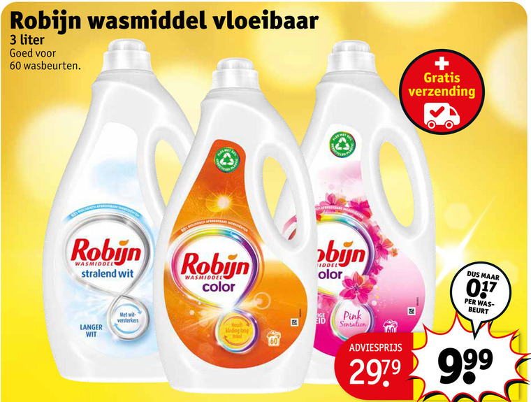 Robijn   wasmiddel folder aanbieding bij  Kruidvat - details