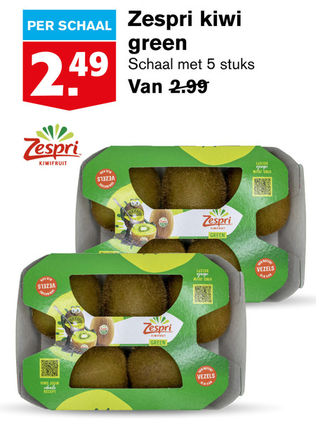 Zespri   kiwis folder aanbieding bij  Hoogvliet - details