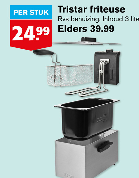 Tristar   friteuse folder aanbieding bij  Hoogvliet - details