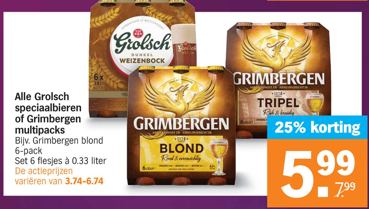 Grolsch   speciaalbier folder aanbieding bij  Albert Heijn - details