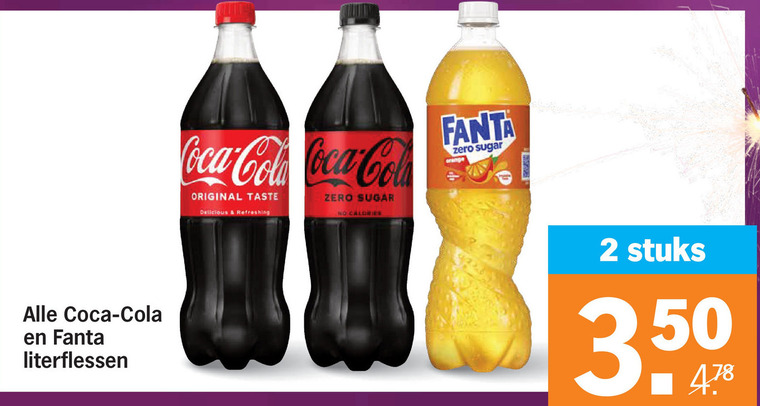 Coca-Cola   cola, frisdrank folder aanbieding bij  Albert Heijn - details