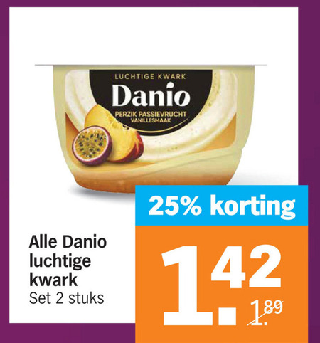 Danone Danio   kwark folder aanbieding bij  Albert Heijn - details