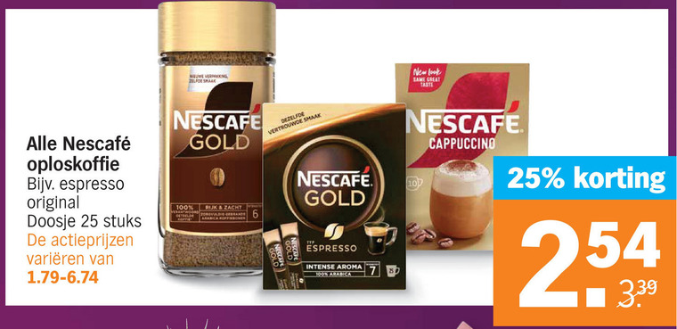 Nescafe   oploskoffie folder aanbieding bij  Albert Heijn - details