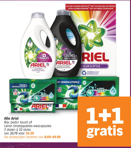 Ariel   wasmiddel folder aanbieding bij  Albert Heijn - details