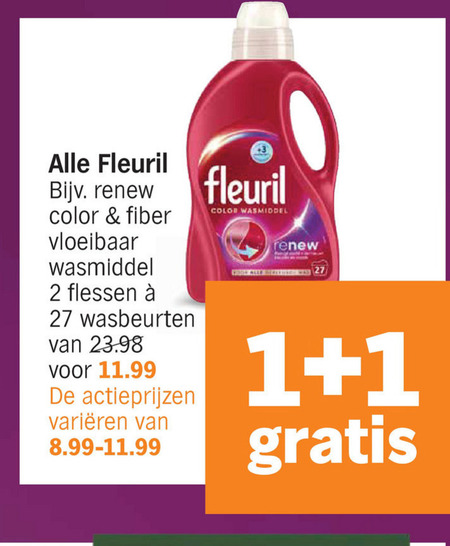 Fleuril   wasmiddel folder aanbieding bij  Albert Heijn - details