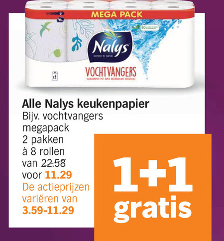 Nalys   keukenpapier folder aanbieding bij  Albert Heijn - details