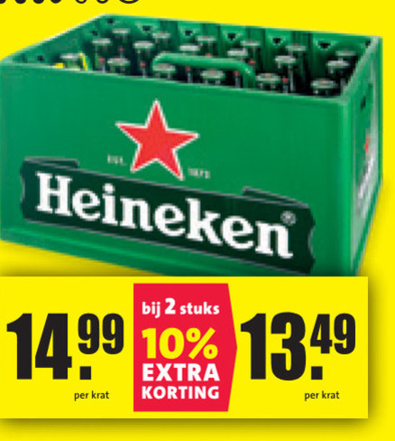 Heineken   krat bier folder aanbieding bij  Nettorama - details