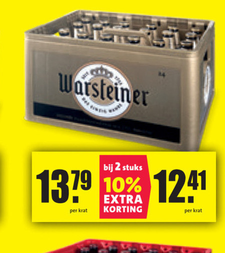 Warsteiner   krat bier folder aanbieding bij  Nettorama - details