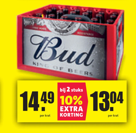 Bud   krat bier folder aanbieding bij  Nettorama - details