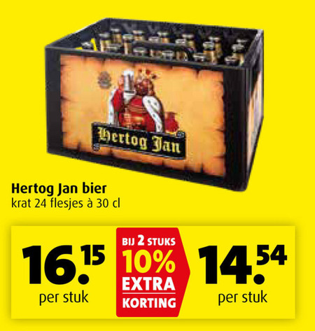 Hertog Jan   krat bier folder aanbieding bij  Boni - details