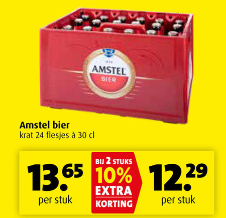 Amstel   krat bier folder aanbieding bij  Boni - details