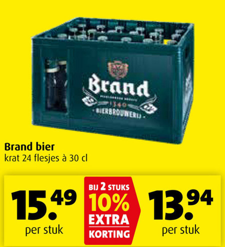 Brand   krat bier folder aanbieding bij  Boni - details