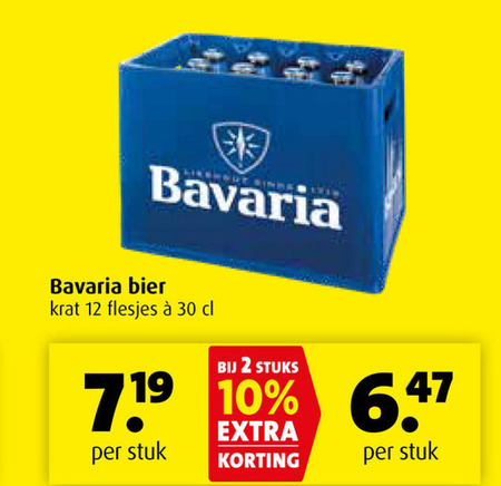 Bavaria   krat bier folder aanbieding bij  Boni - details