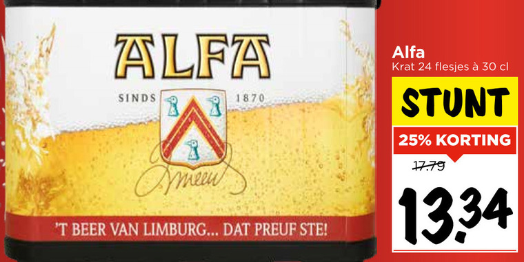 Alfa   krat bier folder aanbieding bij  Vomar - details