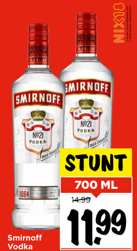 Smirnoff   wodka folder aanbieding bij  Vomar - details