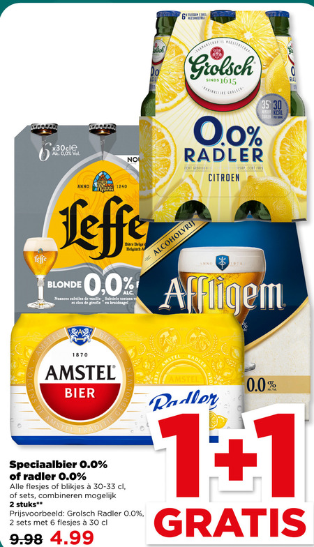 Grolsch   radler bier folder aanbieding bij  Plus - details