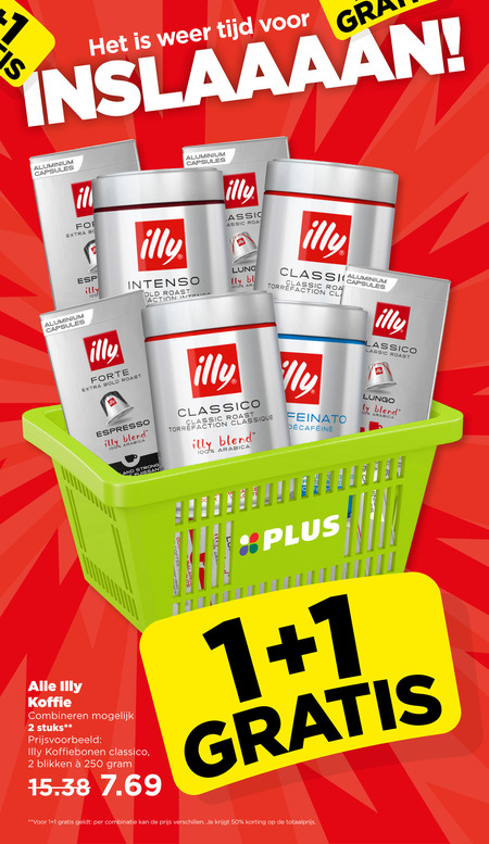 Illy   koffie, koffiecups folder aanbieding bij  Plus - details