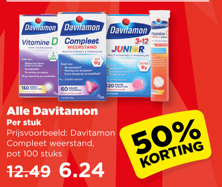 Davitamon   vitamine, multivitaminen folder aanbieding bij  Plus - details