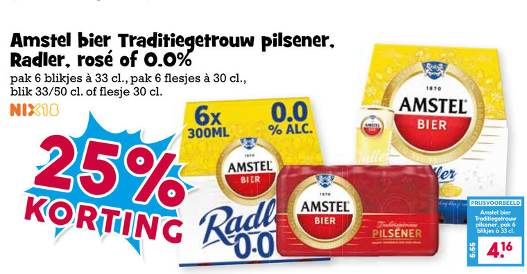 Amstel   blikje bier, radler bier folder aanbieding bij  Boons Markt - details