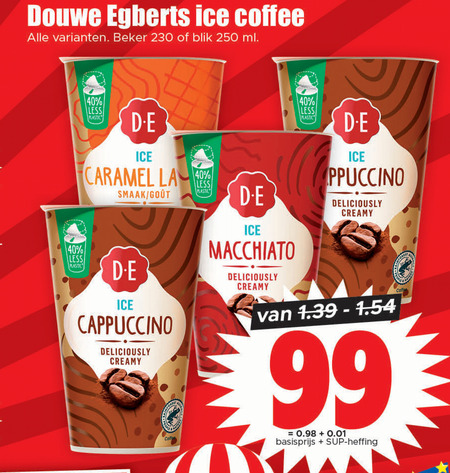 Douwe Egberts   ijskoffie folder aanbieding bij  Dirk - details