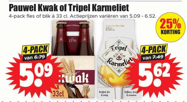 Karmeliet   speciaalbier folder aanbieding bij  Dirk - details