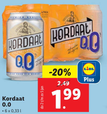 Kordaat   alcoholvrij bier folder aanbieding bij  Lidl - details